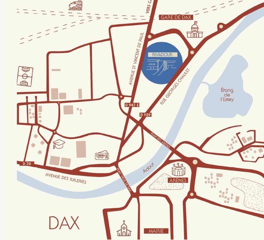 Bureaux dans programme immobilier neuf centre Dax (40)